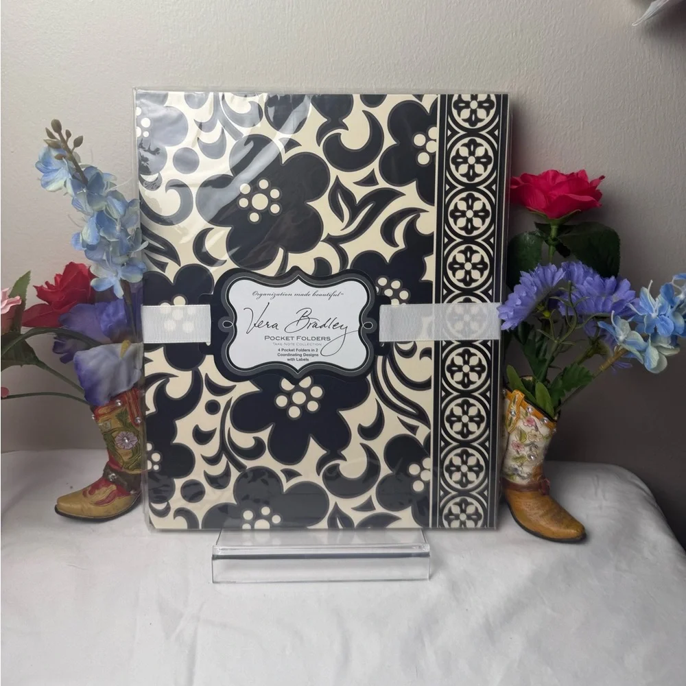 NWT Vera Bradley Night & Day Pocket Folders Retired Floral Pocket Folders New